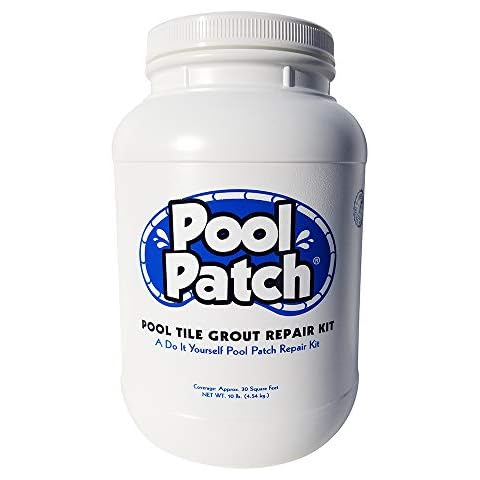 Pool Patch White Pool Tile Grout Repair Kit, 10-Pound, White Cover