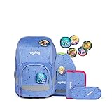 ergobag Wide Set 5tlg. Ergonomisch, Volumen erweiterbar, Deckel aufklappbar