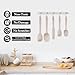 HOTEC 600℉ Heat Resistant BPA-Free Silicone Rubber Spatula Set,Kitchen Cooking Spatulas, Baking, Mixing for Non Stick Cookware, Dishwasher Safe, Set of 5, Khaki