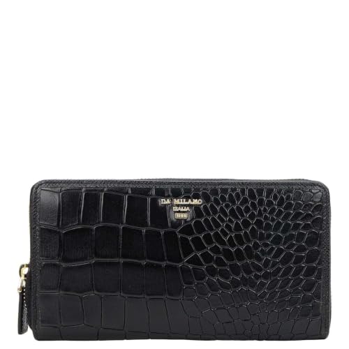 Image of Da Milano Premium Leather Wallet for Women | Multi Compartment Travel Wallet - Black (10034OL)