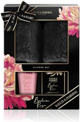 Baylis & Harding Boudoire Rose Luxury Slipper Gift Set (Pack of 1) - Vegan Friendly