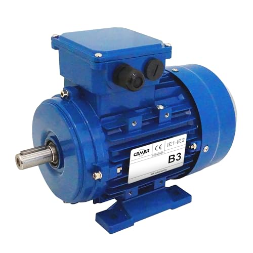 Moteur électrique Triphasé 230/400 V 1 Cv Cemer Ms 0,75 Kw 1500 Tr/min Asynchrone Bride B3 Protection Ip 55
