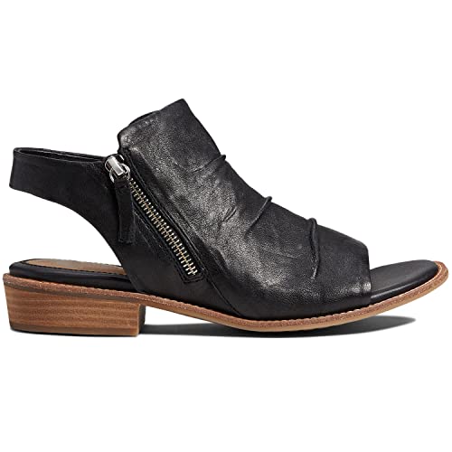 MOOMMO Women Low Block Heel Sandal Booties Peep Toe Side Zipper Sandals Cut Out Backless Chunky Stacked Heel Slingback Ankle Boots Open Toe Pleated Casual Heeled Sandals Dress Party 4-11 M US2