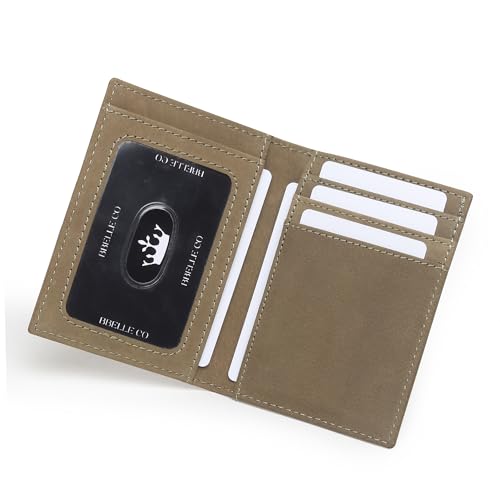 Image of Genuine Leather Bifold RFID Blocking Slim Stylish Credit Debit ATM Card Holder Wallet for Men Women (Parret Green)
