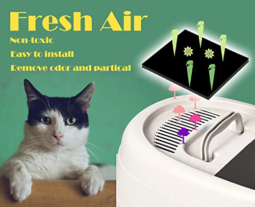 Amazinpure 6 Pack Charcoal Filter For Compost Bin And Cat Litter Box Hooded Cat Litter Boxes And Pans Carbon Odor Filters, Black 6 X 6.5 Inches #TOP1