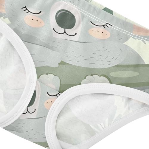Cute Koala Bear Tree Leaves Cute Panties Girl Girls Underwear Toddler Cotton Designer Briefs Underpants 2t4