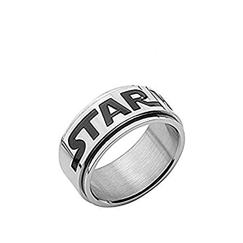 Disney Star Wars Stainless Steel Star Wars Logo Spinner Ring Size 6mm