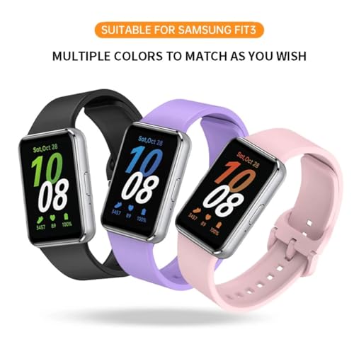 Pulseira de Silicone Sport Cores Vivas para Samsung Galaxy Fit3 (Rosa-claro)