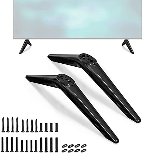 TV Stand Base for Element Roku TV, for Element 300 Series 400 Series 450 Series Smart TV, TV Stand Legs for 24 32 43 50 55 58 65 70 75 Inch Element TV with Screws Set and Instructions, Easy to Install