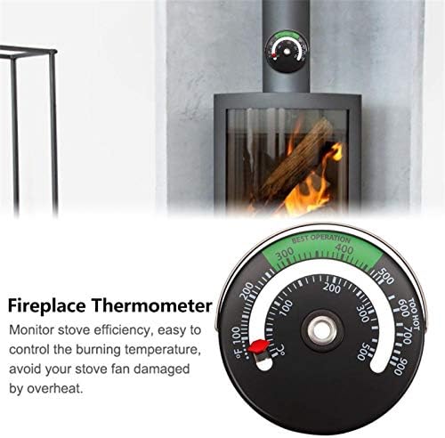 favourall Magnetic Stove Thermometer Wood Burner Top Thermometer Stove Temperature Meter Stove Flue Pipe Thermometer Fireplace Accessories For Avoiding Stove Fan Damaged By Overheating