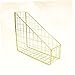 ARTIBETTER Creative Metal File Organizer Golden Desktop Gridding Storage Basket for Magazines Books and Documents for Home Office and School Use