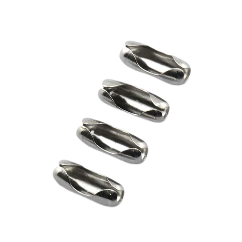 10 zestawów 50 sztuk kulkowych łańcuszków łączących zapięcie gładka średnica 4,5/5 mm ręcznie robione bransoletki akcesoria jubilerskie 5 mm, srebrne