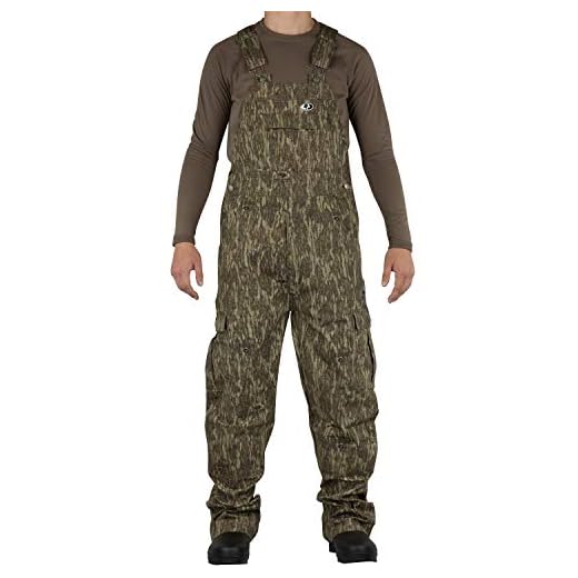 Mossy Oak Men's Standard Cotton Mill 2.0 Hunt Bib Overall, Bottomland, X-Large