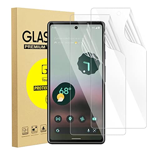 zonyee 3 Stück Schutzfolie für Google Pixel 6A,TPU Displayschutzfolie für Pixel 6A-6.1" Screen Protector, Fingerabdruck-ID unterstützen Klar HD displayfolie,Anti-Bläschen Displayschutzfolie [Not Glas] Cover