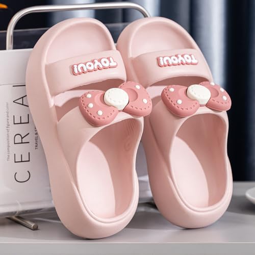 Bow Slippers Home Bathroom Slippers Cute Outside Bathroom Slip-on Sandals Beach Shoes2