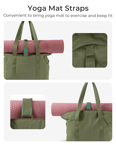 Image of BAGSMART Tote Bag for Women, Tote Bag with Zipper Work Tote with Compartments Nurse Shoulder Hanbag for Travel, Gym