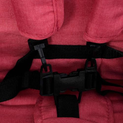 vidaXL Geschwisterwagen Klappbares Design Zwillingswagen Kinderwagen Baby Kinder Buggy Zwillingsbuggy Kinderbuggy Reisebuggy Rot Stahl