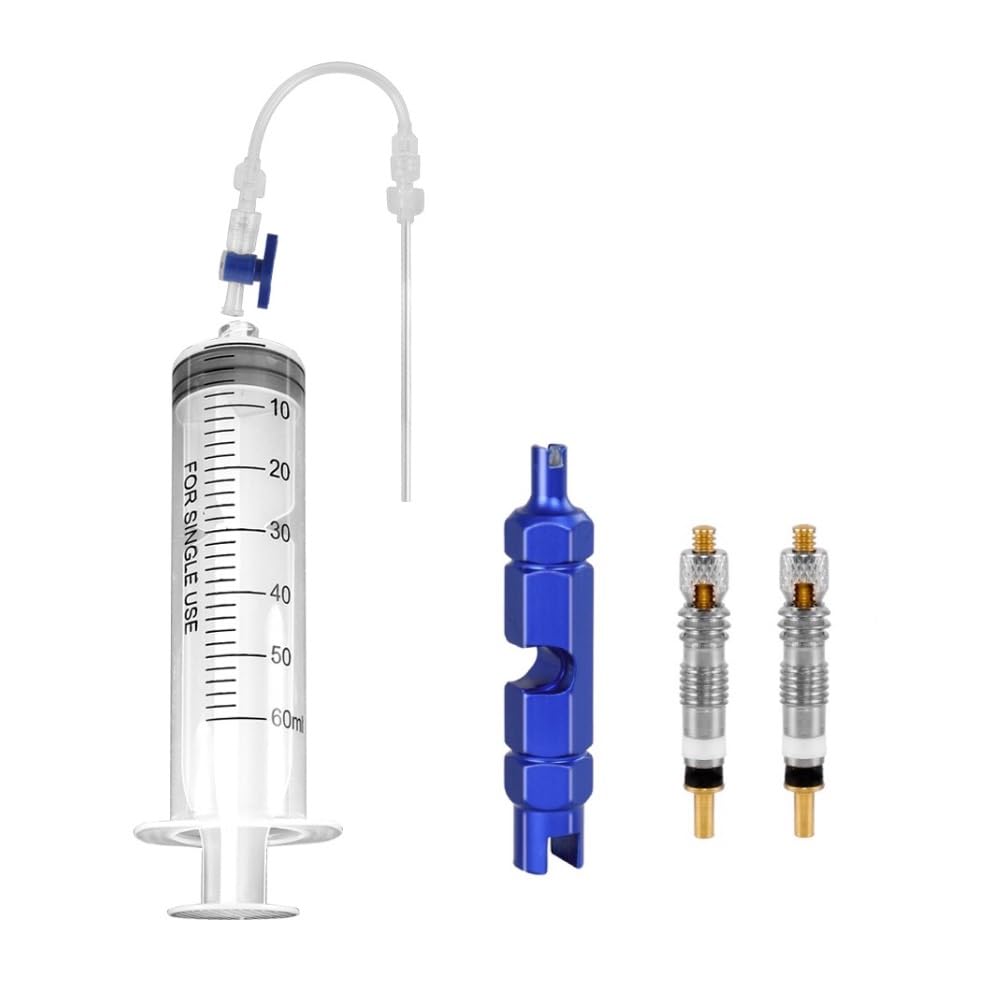 Jeringuilla para Inyectar Líquido Tubeless MTB Jeringa Líquida para Bicicletas Antipinchazos Herramienta de Extracción Válvula Presta para Reparación