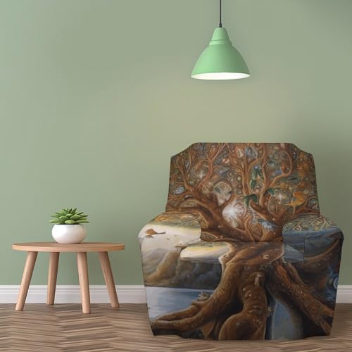 Housse de canapé simple arbre de vie en polyester doux matelassé - 6