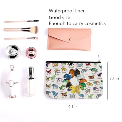 LONGXIN Wings Dragon Darkstalker Cosmetic Make up Bag Wing Dragons Inspired Gift Dragon Tribes Gifts Wings Bookish Merch Makeup Zipper Pouch Bag2
