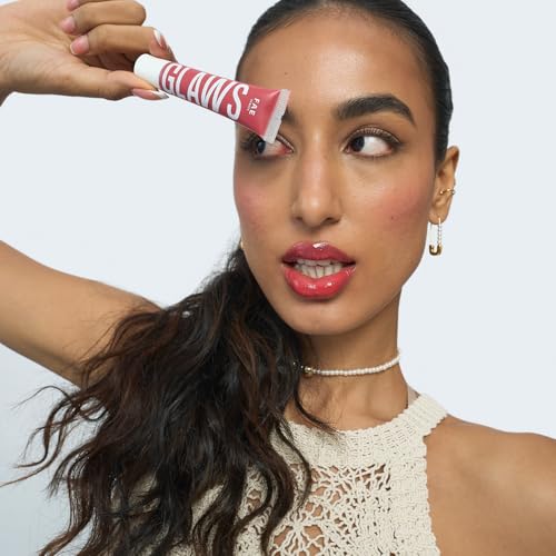 Image of FAE Beauty Peptide Hydrating & High Shine Tinted Lip Gloss (12gm) | With Passionfruit Oil & Argireline to Smoothen, Even, and Soften Lips | Non Sticky | Vegan | Shade Giving | Warm Pink Gloss