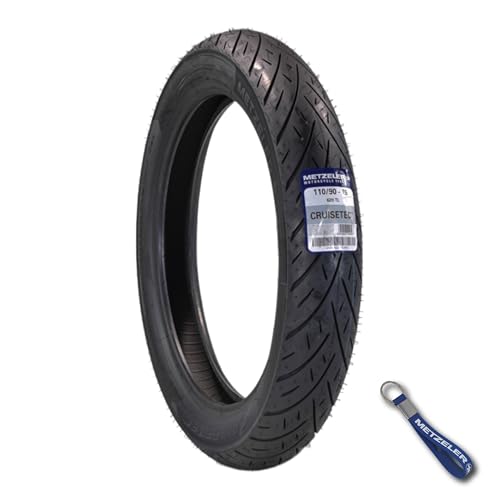 Metzeler Cruisetec 110/90-19 62H TL V-Twin Motorcycle Front Tire - Performance Perfected for Cruiser, Custom & Heavy Tourers w/Enhanced Handling & Comfort - with Keychain