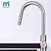 Produktbild M MEHOOM Wasserhahn Küche, 2 Wege Küchenarmatur, 360° Ausziehbar Drehbar Küche Spültischarmaturen Mischbatterie, Kalter und Heißer Edelstahl Wasserhahn für Küche, Einhebelmischer für Bidet (black)