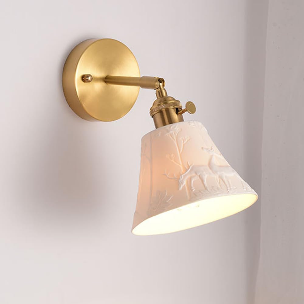 Applique réglable avec interrupteur rotatif pour lampe E27