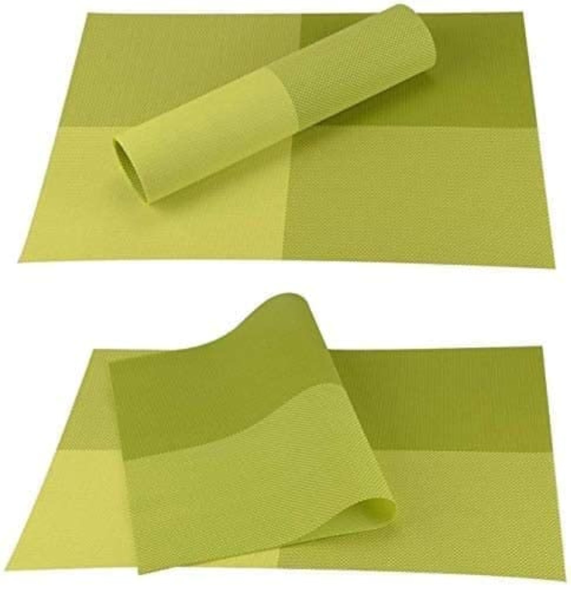 Set of 6 Heat Resistant Vinyl Placemats for Kitchen Table
