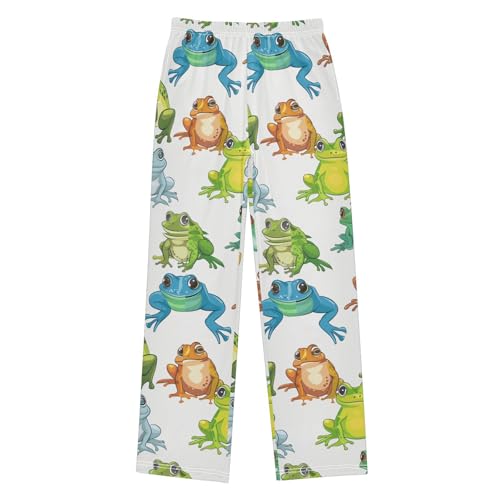 ZZXXB Cute Frogs Boys Long Pants Soft Trousers Elastic Waist Kids Lounge Bottoms with Pockets S-XL