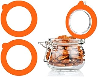 Silicone Replacement Gasket Seals Compatible with Kilner Jars Mason Jar 0.35/0.5/1/1.5/2 Litre, 2pcs Standard Rubber Seals Sealing Ring Silicone Gaskets for Storage Jars Glass Sealed Cans