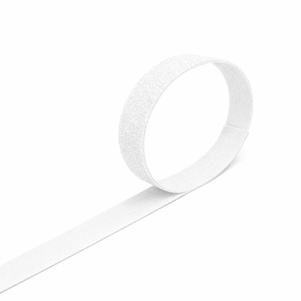 VELCRO® Brand ONE-WRAP® Back-to-Back Tape Roll, Reusable Self-Gripping Strap for Cable Management & Bundling, Cut-to-Length Hook and Loop Wrap, 10mm or 16mm Width, Black/White (White, 10MMX2M) — image 1