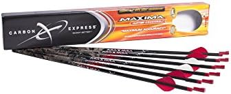 Carbon Express Maxima Hunter Fletched BuffTuff Plus Carbon Crossbolt with R2 Vanes, 6-Pack, Mossy Oak Treestand Pattern