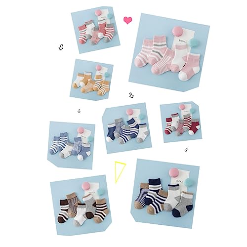 TENDYCOCO 5 Pairs Socks Slippers for Boys Socks Boys Slide Sandals Warm Socks for Socks for Wool Warm Socks
