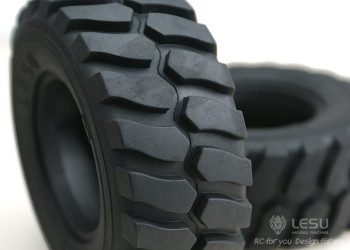 BrewJa 4Pcs Tire Wheel Tyres Black Wheel Tyres Compatible with MJX Hyper Go 16207 16208 16209 16210 H16 H16H H16E H16P 1/16 RC Car Spare Parts