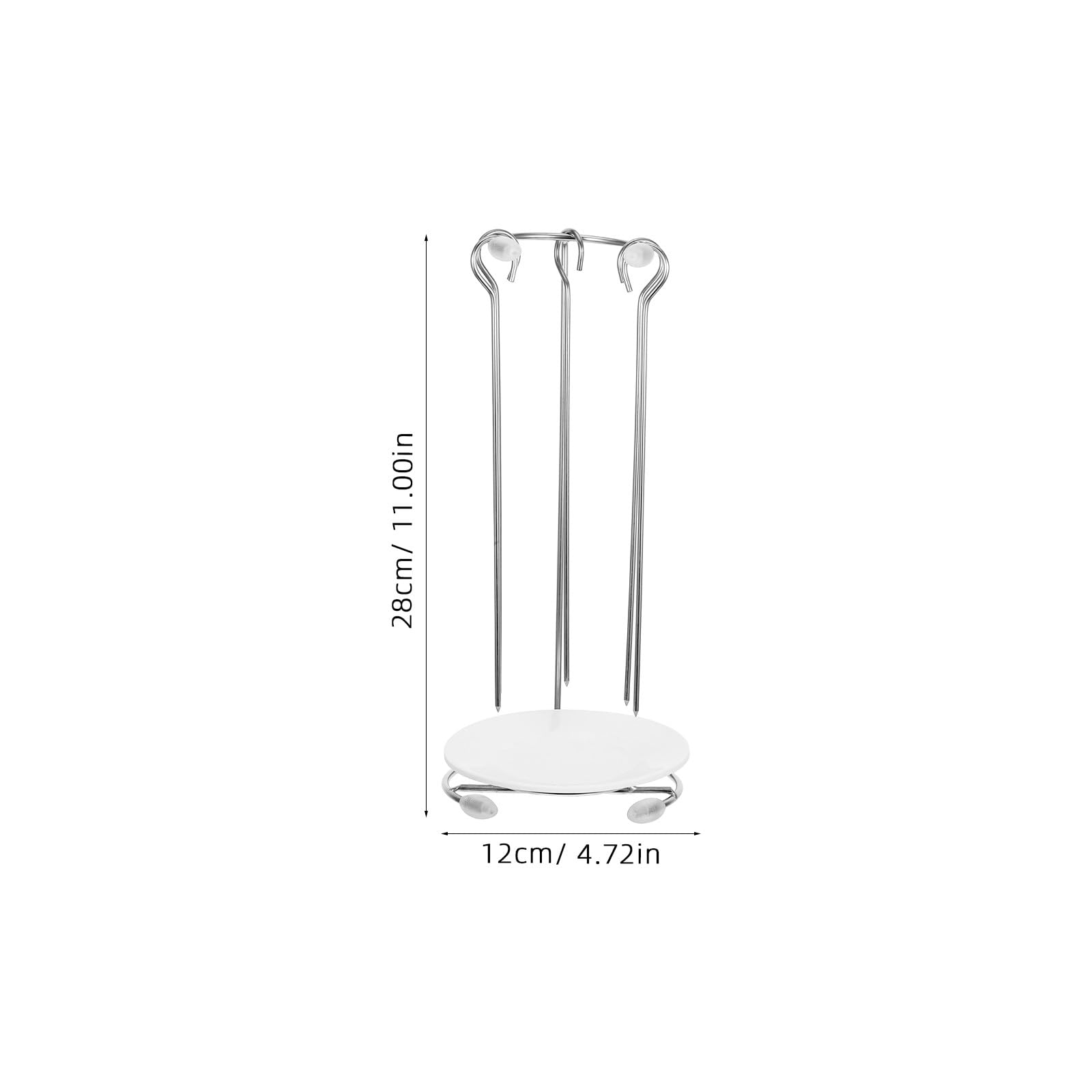 jojofuny Supporto per Barbecue in Acciaio Inossidabile 2 Pezzi Appendiabiti Pratico Smontabile per Spiedini Accessorio Resistente e Facile da Pulire per Barbecue all’Aperto e Uso