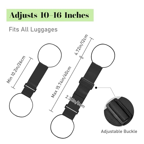 Sangles de connecteur de bagages réglables et robustes, multi-usage, pour valises, 2 paquets – Image 2