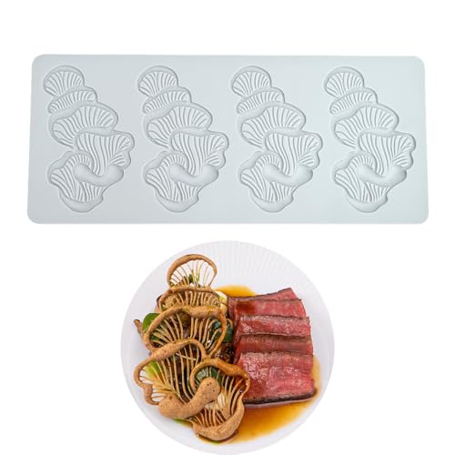Tapis de dentelle fondant de silicone de champignons, moule d'impression d'artisanat de sucre gâteau comestible décoration de cuisine moléculaire