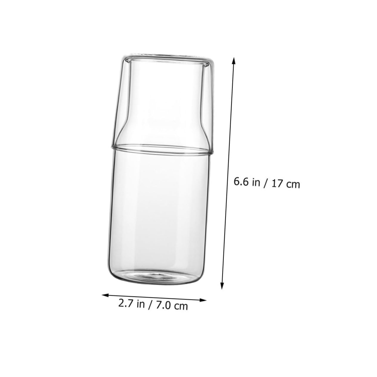 COLLBATH 1 Set High Borosilicate Glass Carafe Elegant Transparent Bedside Water Jug Multi Functional Desktop Drinkware for Home Dormitory Use Capacity