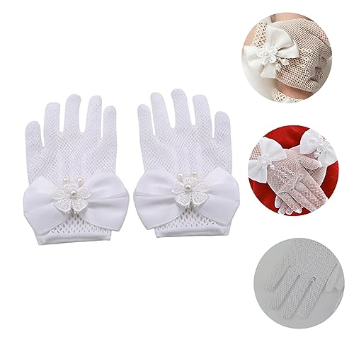 BESPORTBLE 1pair Lace Gloves for Boys and Girls Decorative Gloves for Weddings Stage and Ballet for Flower Girls and Special Occasions3
