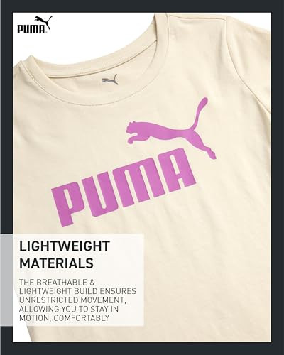 Image of PUMA Girls T Shirts - 2 Pack Short Sleeve Logo Graphic Tees - Casual Everyday Athletic Shirts for Girls (Sizes: S-XL)