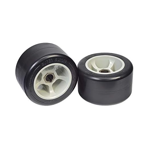 AlveyTech Super Slider POM Rear Wheels for the Razor Ground Force Drifter and GFD Fury Go-Karts - Replacement Parts for Electric Drifting Kart, Solid Drift Tires, Left and Right Tire and Wheel Set