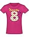 Produktbild Mädchen Geburtstags T-Shirt: 8 Jahre mit Blumen - Acht Achter Geburtstag Kind-er - Geschenk-Idee - Prinzessin Princess - Glitzer Pink - Niedlich - Kindergeburtstag - Jahrgang 2012 (128)