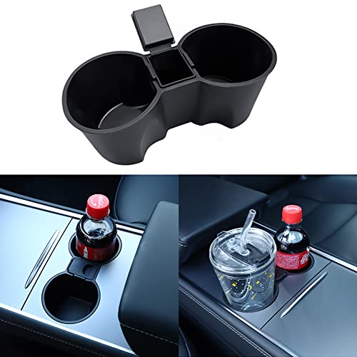Tesla Model 3 Model Y Zubehör 3 Stück,1 Mittelkonsole Organizer,1 Auto Getränkehalter becherhalter,1 Armlehne Aufbewahrungsbox,Tesla geheimfach 2023 2022 2021 Accessories,Geschenke für Tesla Fahrer