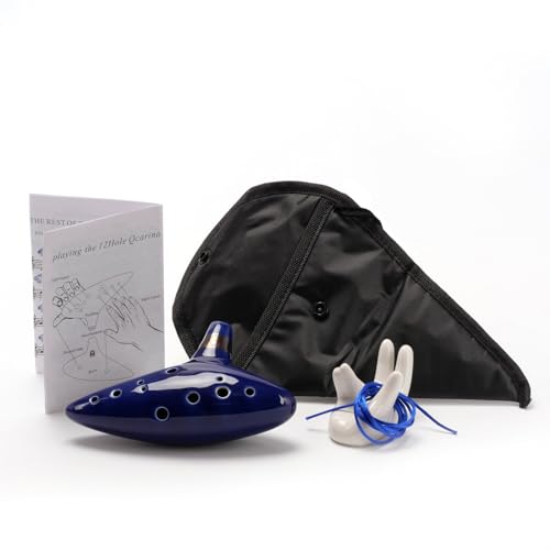 Sueiannmn 3400900 Ocarina Instrument 12 Hole Alto C Ocarinas Ceramic thumb #5