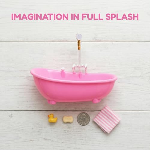 Mini baignoire électrique pour maison de poupée et décor miniature - 5