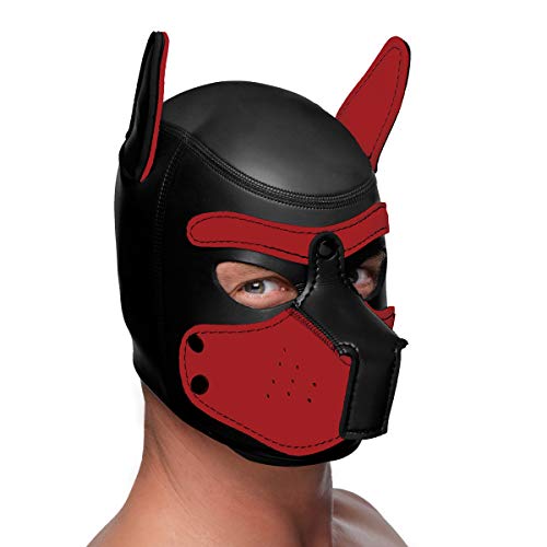 Capuche pour chiot rouge Spike en néoprène protection oreilles