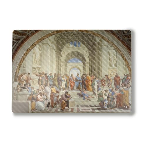 Carbon Fiber Laptop Skin Compatible with Surface Laptop 7 15" (2024) - School of Athens - Premium 3M Vinyl Protective Wrap Decal Cover - Easy to Apply | Crafted in The USA by MightySkins