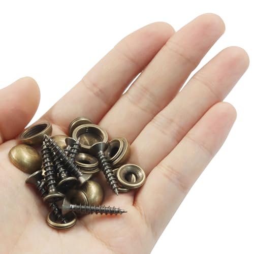 Set de 16 tornillos decorativos de latón puro miniatura 4