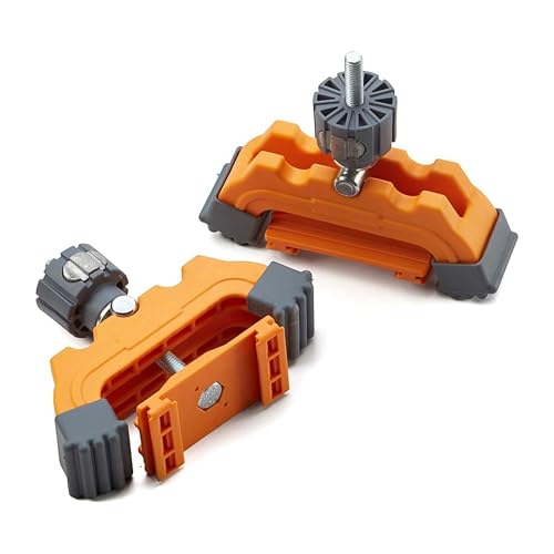 Bora - 2 abrazaderas de pista, corta de forma segura cualquier ángulo con los sistemas de borde de abrazadera WTX y NGX, accesorio de guía de sierra para carpintería, 542011, negro y naranja